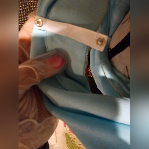 Escada Sheath Dress Blue Beaded Accents Sleeveless Perfect ! - Picture 7 of 7